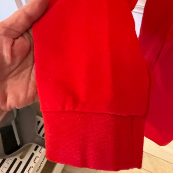 Escada Vibrant Luxury Red Pullover Hoodie XL New no Tags - Picture 7 of 12